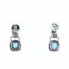 David Yurman Albion earrings in silver,  topaz and diamonds - Detail D4 thumbnail