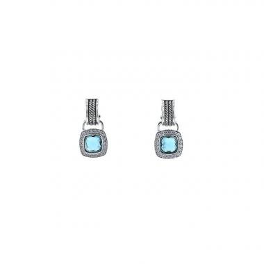 Orecchini David Yurman Albion in argento,  topazi e diamanti