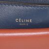 Celine shoulder bag in pigeon blue, red and dark blue tricolor leather - Detail D3 thumbnail