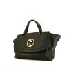 Gucci 1973 handbag in black grained leather - 00pp thumbnail