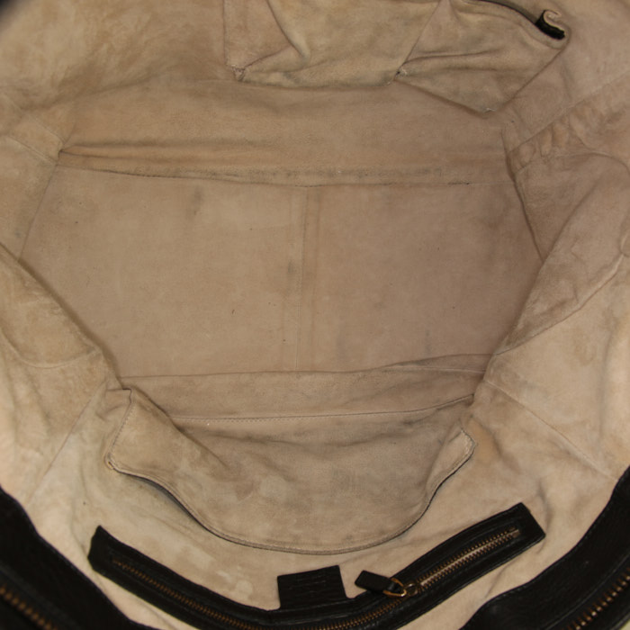 Bolso de mano Gucci 1973 en cuero granulado negro - Detail D2