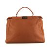 Fendi Peekaboo large model handbag in brown leather - 360 thumbnail
