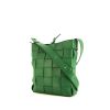 Bottega Veneta Cassette shoulder bag in green intrecciato leather - 00pp thumbnail
