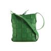 Bottega Veneta Cassette shoulder bag in green intrecciato leather - 360 thumbnail