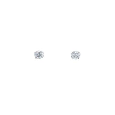 Paire de puces d'oreilles en or blanc et diamants (2 x 0,50 ct)