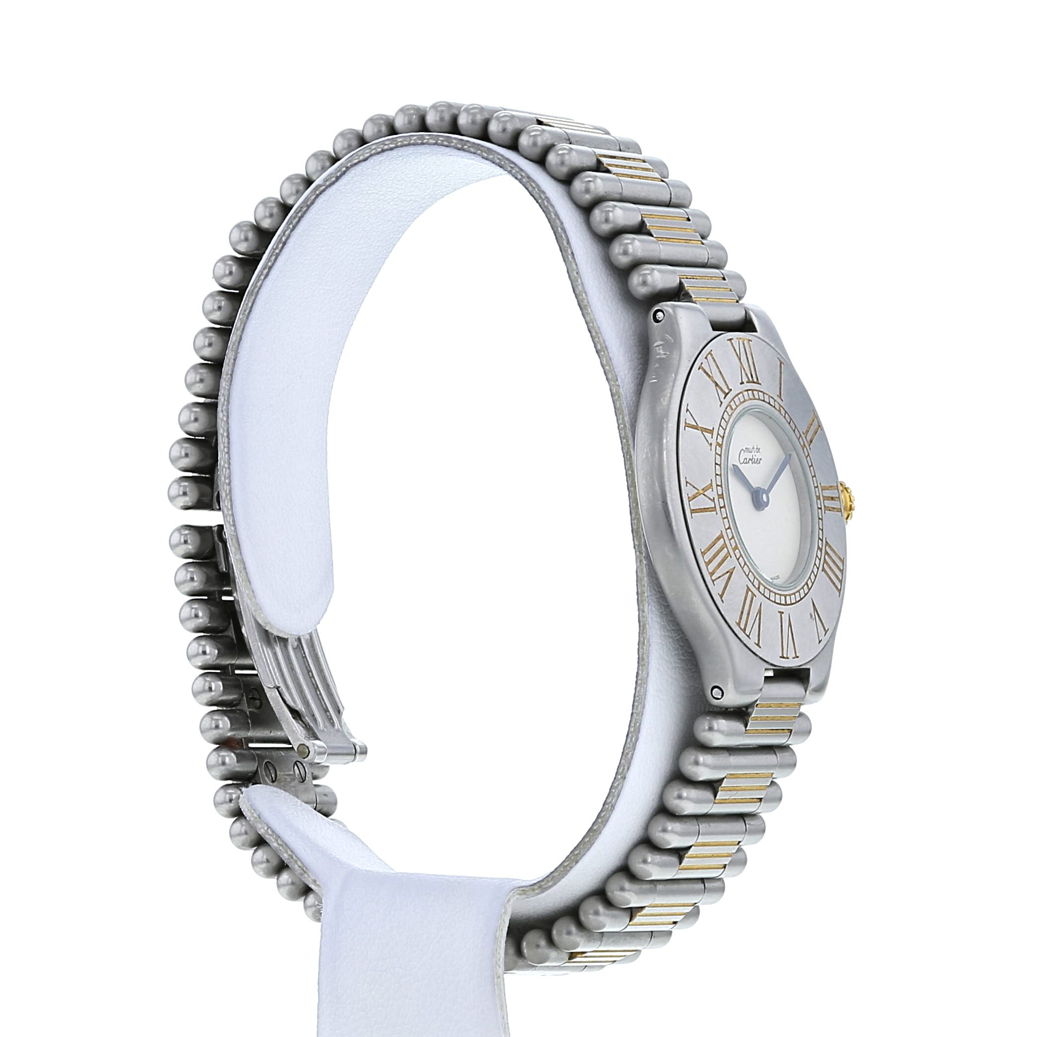 Cartier Must 21 watch in stainless steel and gold plated Circa  1990 - Detail D1