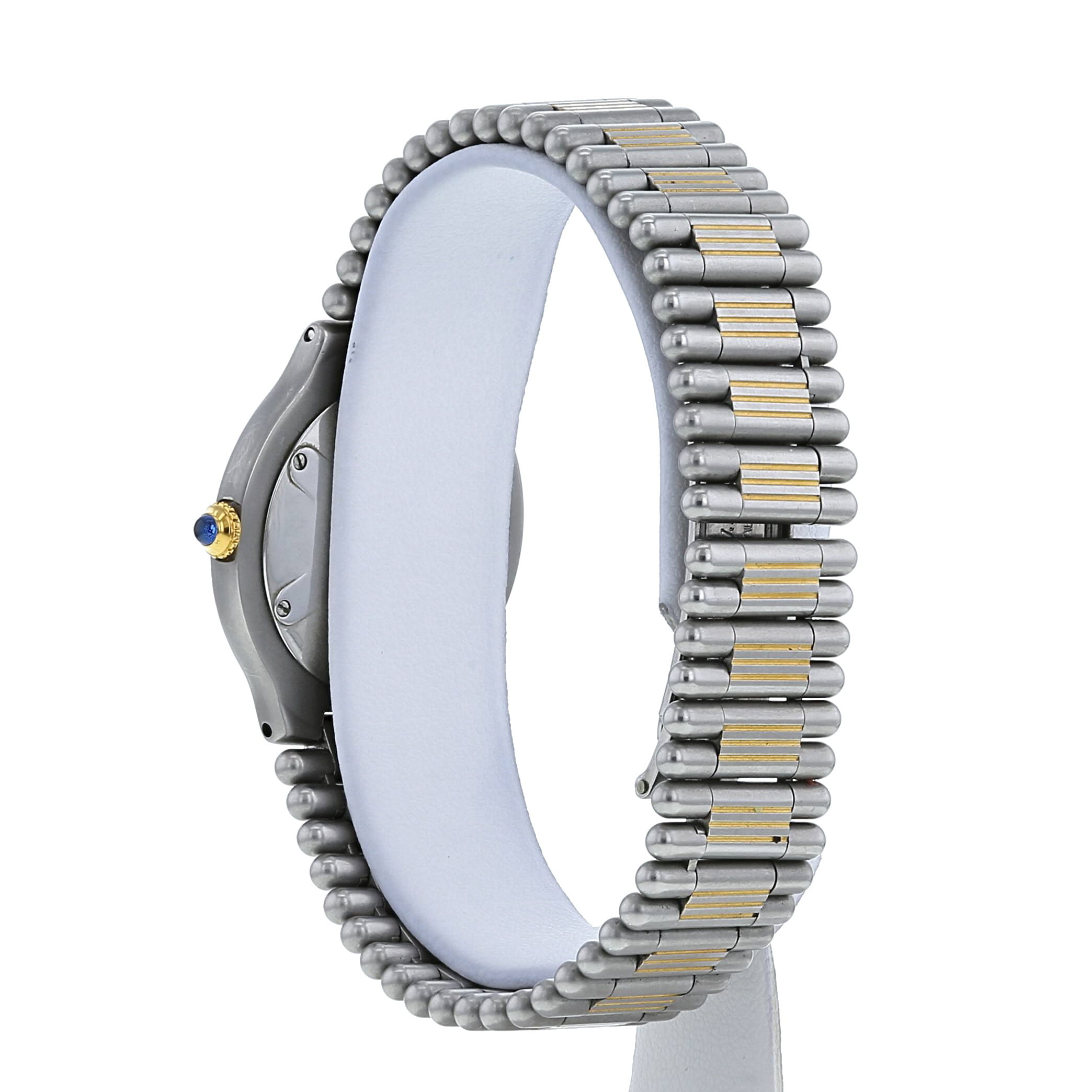 Cartier Must 21 watch in stainless steel and gold plated Circa  1990 - Detail D2