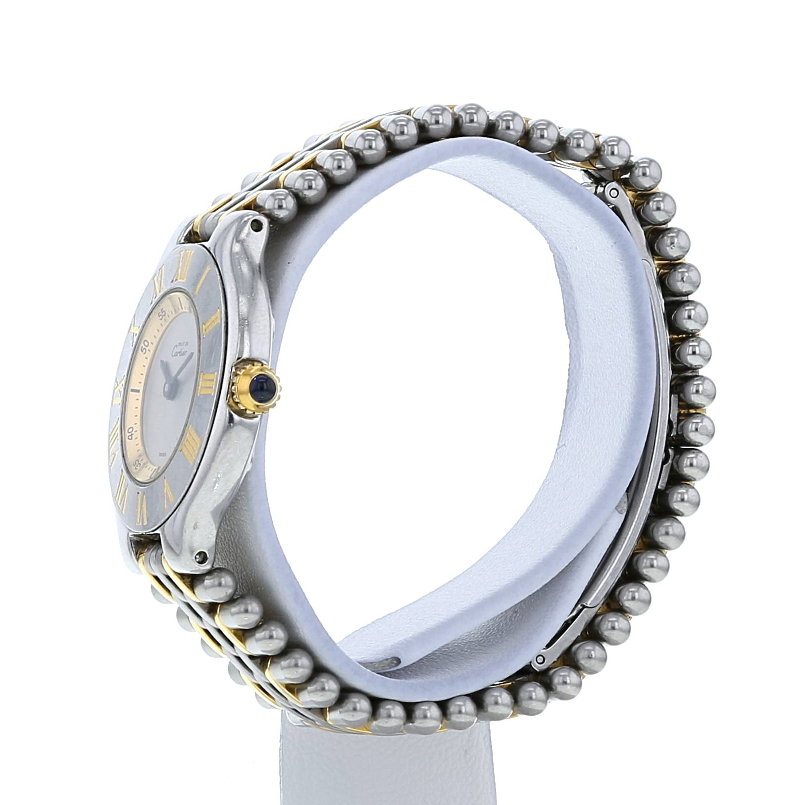 Montre Cartier Must 21 en acier Ref :  1340 Vers  1990 - Detail D3