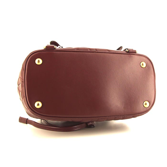 Mochila Salvatore Ferragamo en cuero acolchado color burdeos - Detail D5