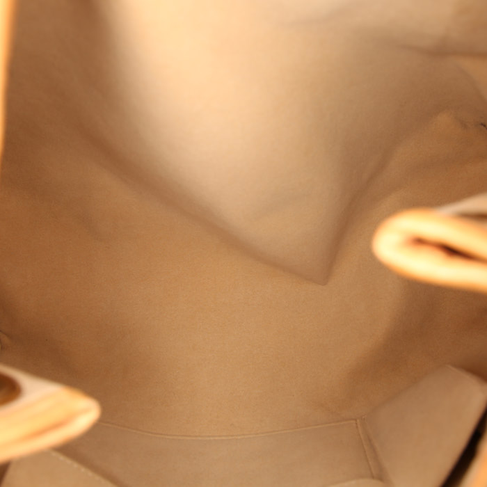 Louis Vuitton Galliera handbag in brown monogram canvas and natural leather - Detail D3