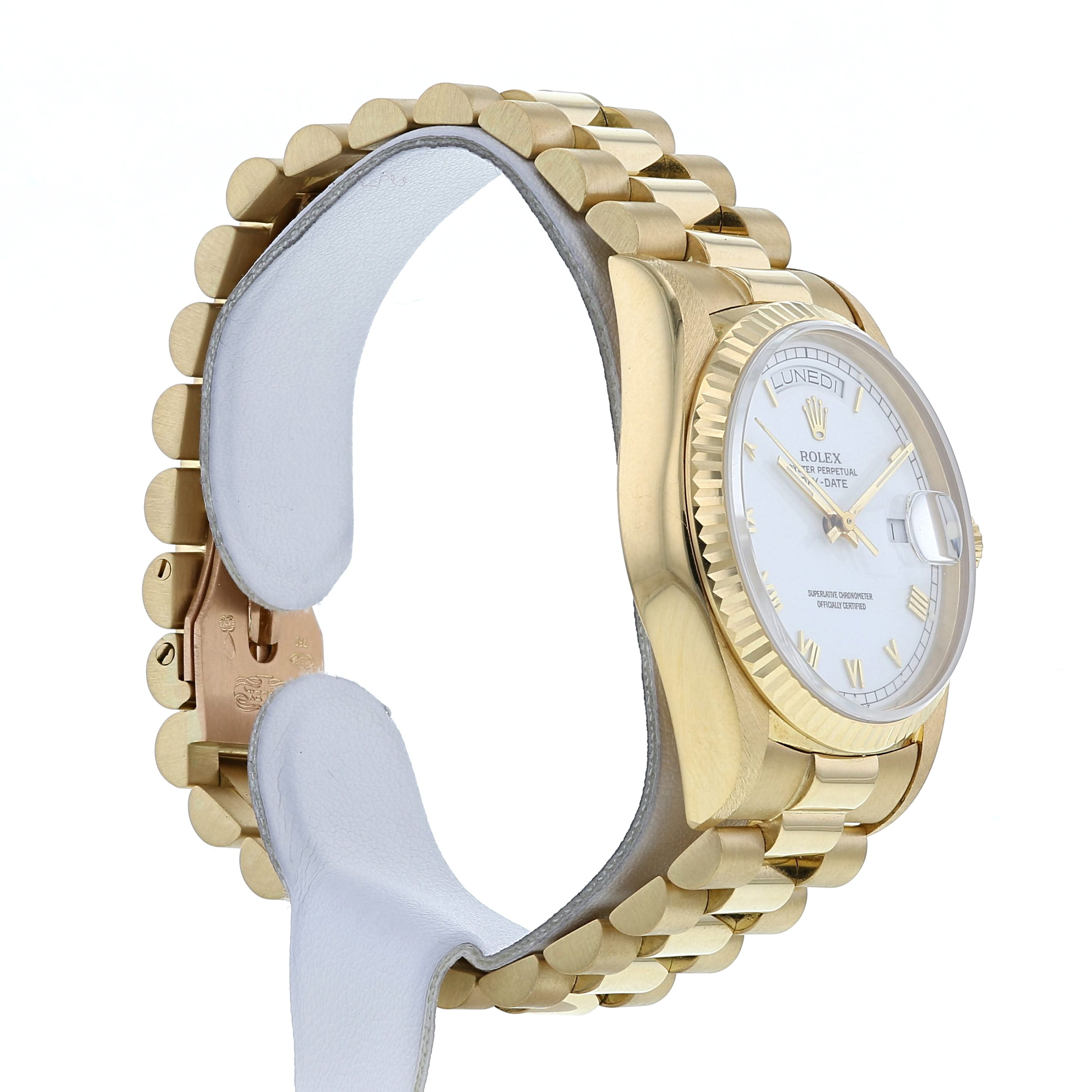 Rolex Day-Date watch in yellow gold Ref:  18038 Ref:  18038 Circa  1980 - Detail D2