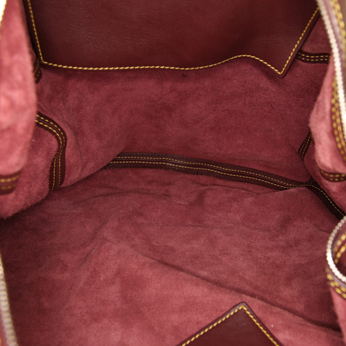 Borsa weekend Balenciaga Air Hobo in pelle marrone - Detail D2