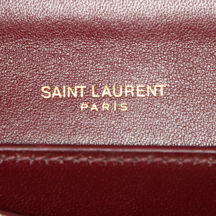 Sac bandoulière Saint Laurent Kaia Satchel petit modèle en python rouge et noir - Detail D3