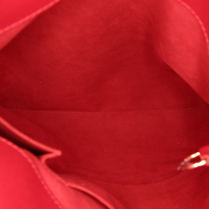 Bolso bandolera Louis Vuitton Musette en lona a cuadros revestida ébano y cuero marrón - Detail D2