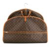 Porta abiti Louis Vuitton Porte-habits in tela monogram marrone e pelle naturale - 360 thumbnail