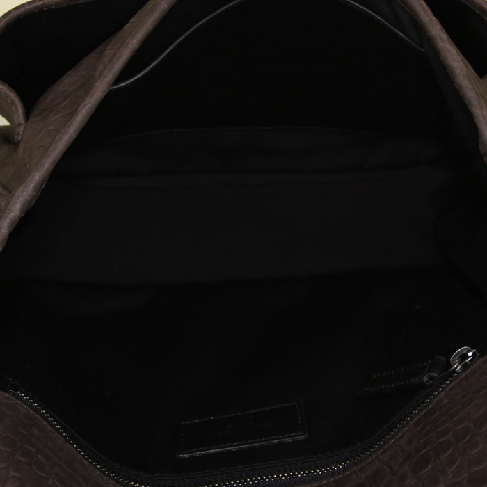 Saint Laurent Niki shoulder bag in brown leather - Detail D3