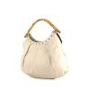 Gucci Bamboo handbag in off-white leather and bamboo - 00pp thumbnail