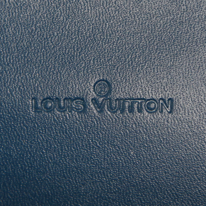 Louis Vuitton Vintage shoulder bag in black epi leather and blue leather - Detail D4