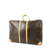 Sac de voyage Louis Vuitton en toile monogram marron et cuir naturel - 00pp thumbnail
