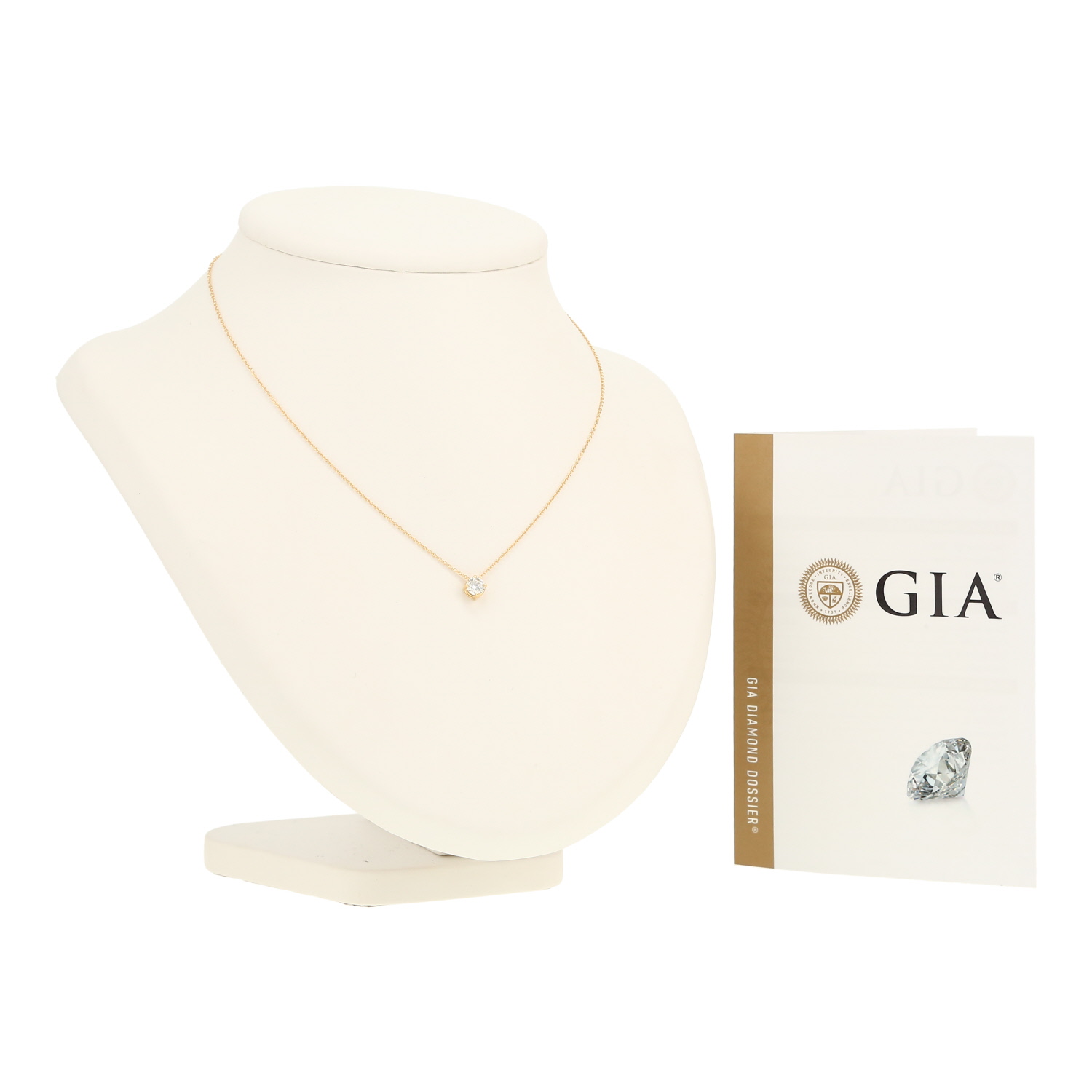 Necklace in yellow gold and diamond  (0,56 carat) - Detail D2