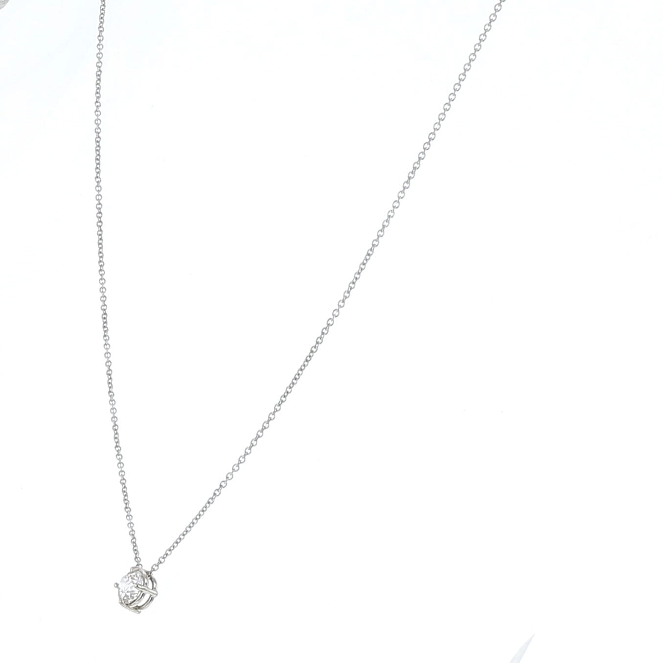 Collana in oro bianco e diamante (0,70 carat) - Detail D1