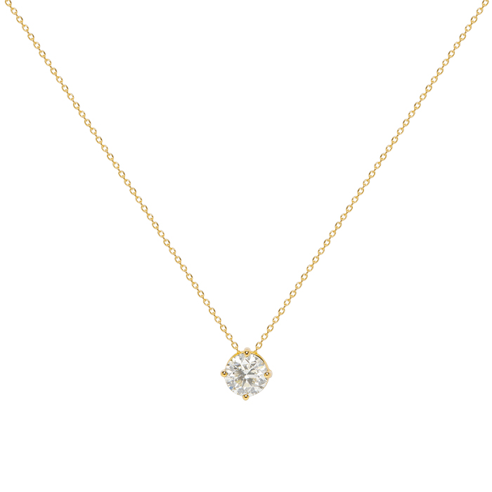 Collier en or jaune et diamant (1 carat) - Detail D2