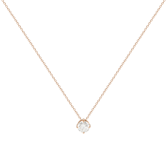 Collier en or rose et diamant (1,00 carat) - Detail D2