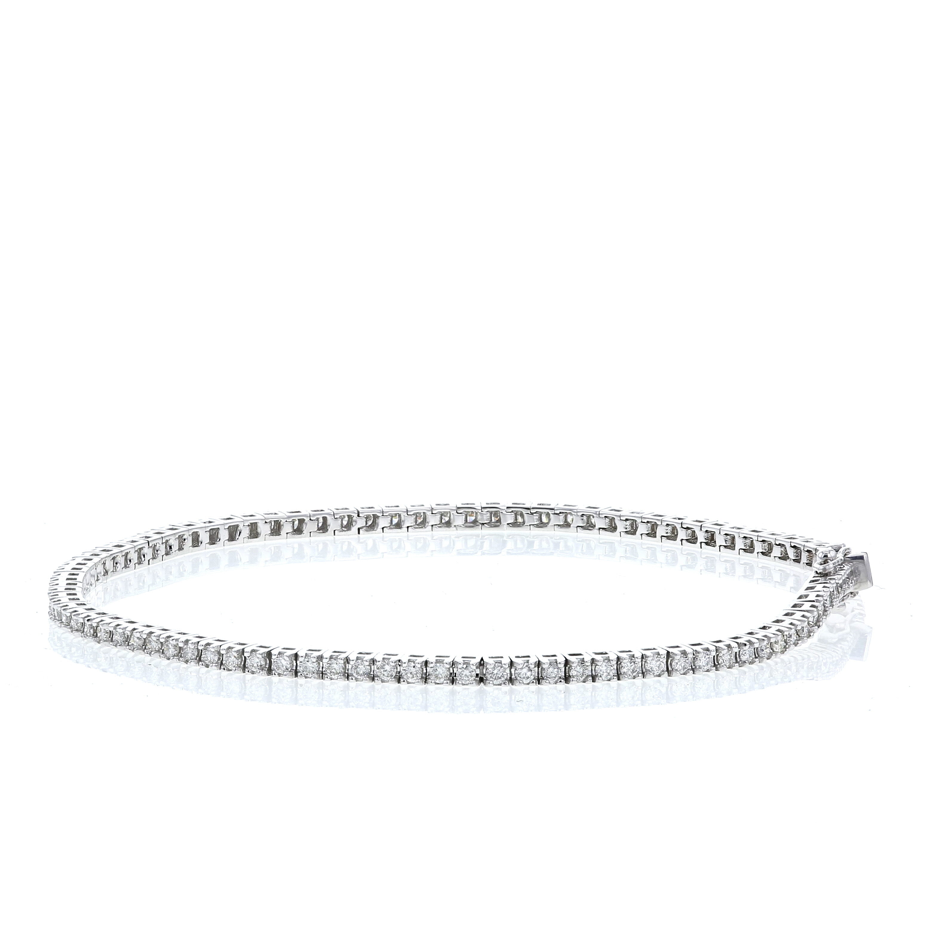 Bracelet ligne en or blanc et diamants (1,06 carat) - Detail D1