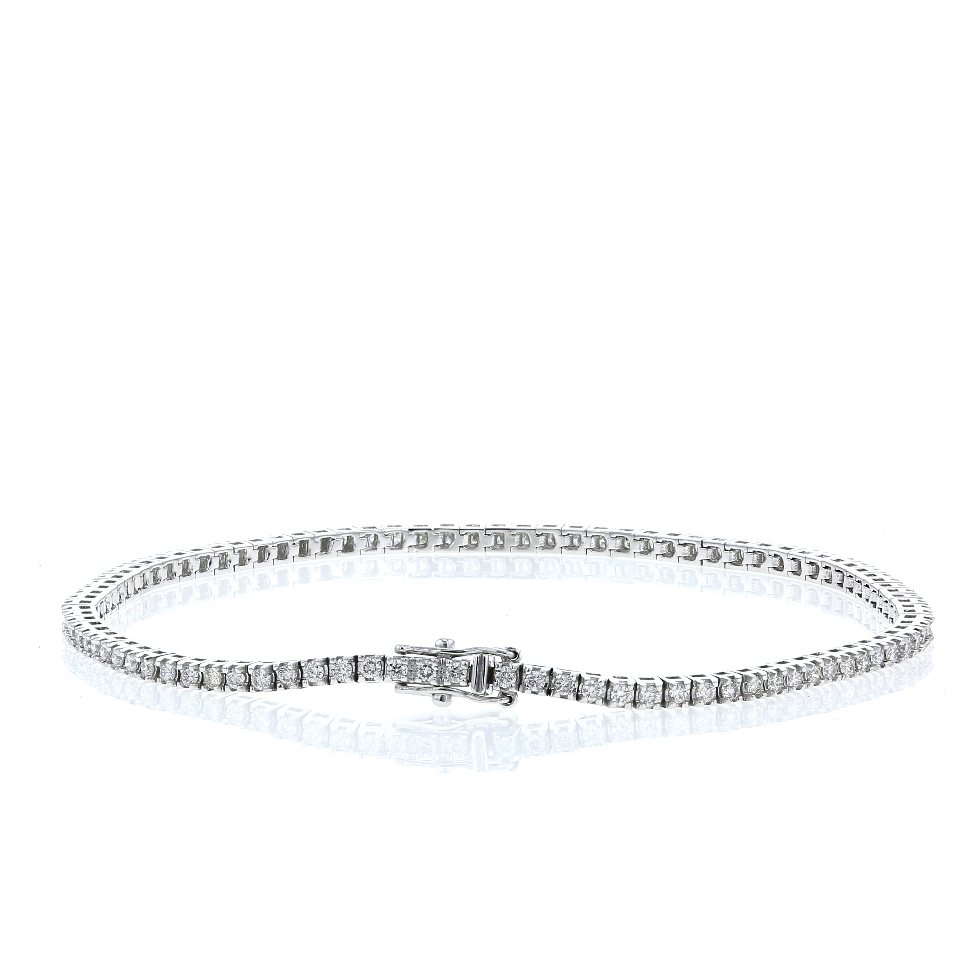 Bracelet ligne en or blanc et diamants (1,06 carat) - Detail D2