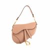 Dior Saddle handbag in pink leather - 360 thumbnail