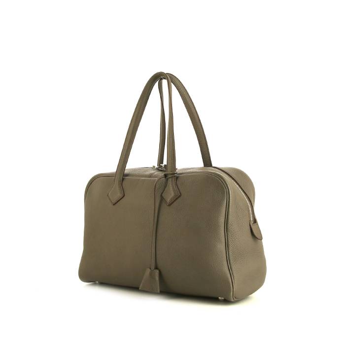 Hermes Victoria handbag in grey togo leather - 00pp