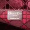 Dior Book Tote shopping bag in burgundy and navy blue velvet - Detail D3 thumbnail