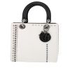 Dior  Lady Dior handbag  in white leather - 360 thumbnail