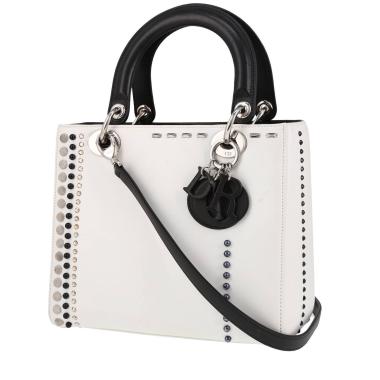 Dior  Lady Dior handbag  in white leather
