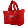 Shopping bag Chanel  Coco Cocoon in tela trapuntata rossa e pelle rossa - 00pp thumbnail