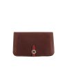 Hermes Dogon wallet in burgundy and red togo leather - 360 thumbnail