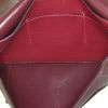 Billetera Hermes Dogon en cuero togo color burdeos y rojo - Detail D2 thumbnail