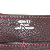 Hermes Dogon wallet in burgundy and red togo leather - Detail D3 thumbnail