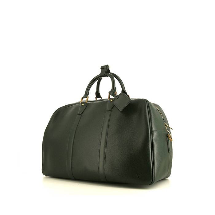 Pre-owned Louis Vuitton Leather Travel Bag In Green