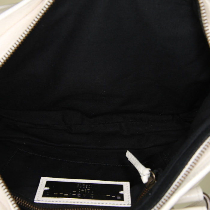 Bolso de mano Balenciaga Arena en cuero blanco - Detail D3
