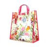 Shopping bag Gucci in plastico trasparente a fiori e pelle rosa - 00pp thumbnail