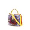 Borsa a tracolla Dolce & Gabbana Dolce Box in pelle blu gialla e rossa - 00pp thumbnail