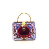 Dolce & Gabbana Dolce Box shoulder bag in blue, yellow and red leather - 360 thumbnail