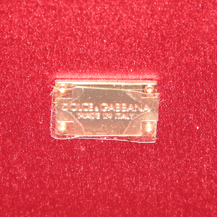 Borsa a tracolla Dolce & Gabbana Dolce Box in pelle blu gialla e rossa - Detail D4