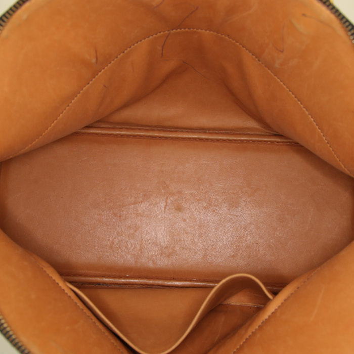 Sac à main Hermès Bolide 37 cm en cuir Ardenne noir et autruche gold - Detail D3