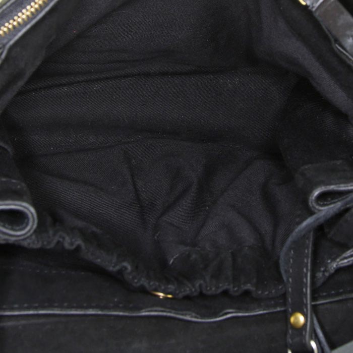 Borsa a tracolla Jerome Dreyfuss Igor in pelle nera simil coccodrillo - Detail D2