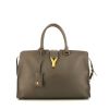 Yves Saint Laurent Chyc handbag in grey leather - 360 thumbnail