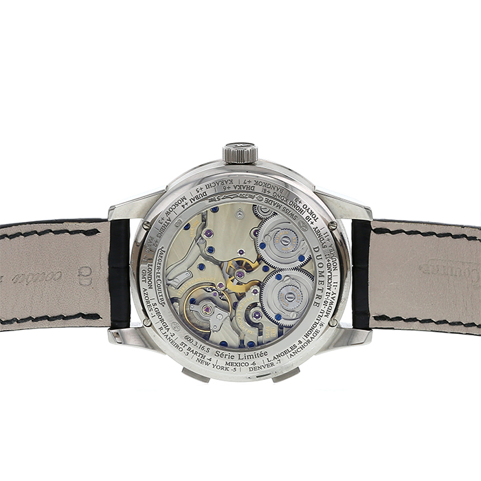 Jaeger-LeCoultre Duomètre Unique Travel Time watch in white gold Ref: 6063540 Circa 2017 - Detail D3