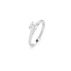 Anello solitario in oro bianco e diamante (0,50 carati) - Detail D1 thumbnail