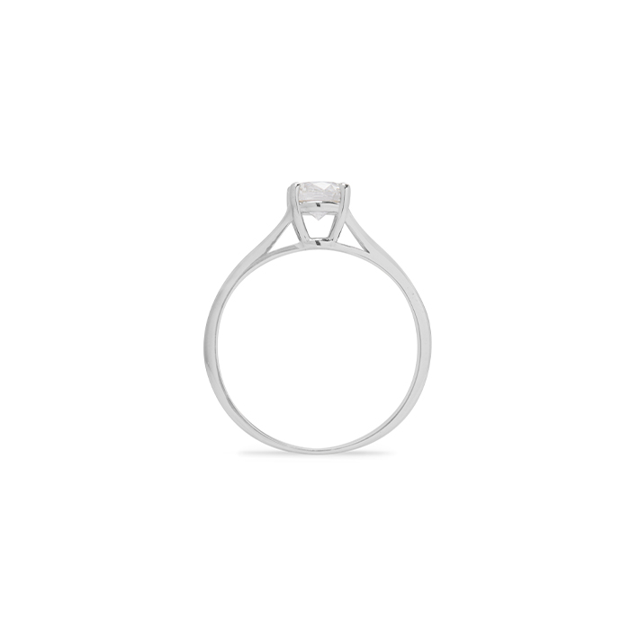Solitaire ring in white gold and diamond (0,50 carat) - Detail D2